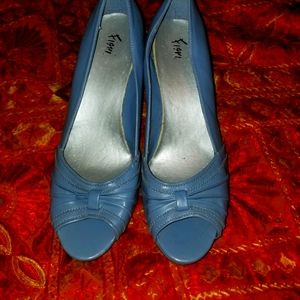 Blue Peep Toed Heels